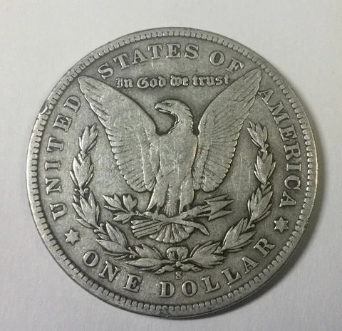 1901S  Silver Dollar Circulated Coin Nice Original has a minimal rim mark Scarce Cover