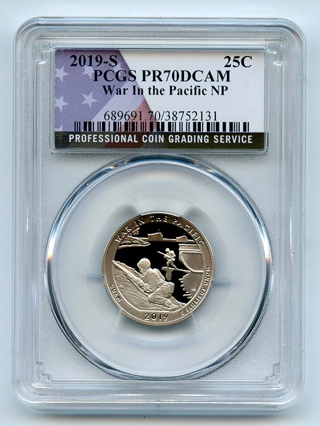 2019 S 25C Clad War In the Pacific Quarter PCGS PR70DCAM - Image 1 of 1