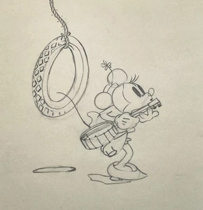 Minnie Mouse Production Drawing Walt Disney 1934 Camping Out Cel Original - Picture 1 of 3