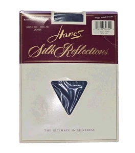 Hanes Silk Reflections Control Top verstärkte Zehenpartie Denim Größe AB Style716 - Bild 1 von 9