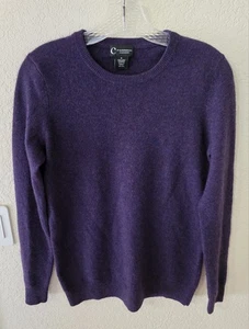 C By Bloomingdale's 100% 2-Ply Cashmere Crewneck Sweater Women's (Size:S) 19"PTP - Picture 1 of 8
