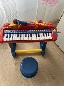 Kinder Keyboard mit Mikrofon und Hocker - Bild 1 von 8
