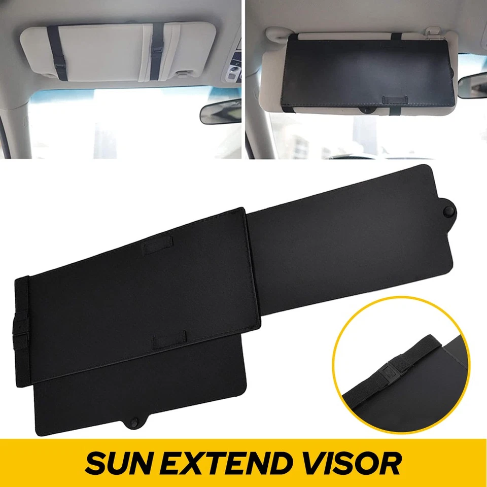 LH/RH Sun Extend Shade Visor Cover Anti Glare Extension Driving Hight Quality US - Image 1 of 4