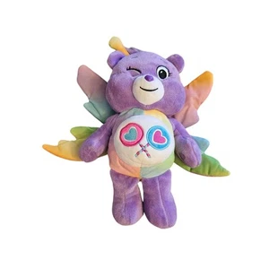 Plush 10” Care Bears Share Bear Unlock the Magic Purple Lollipop Wink With Wings - Picture 1 of 2