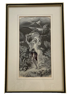 Stevengraph Neyret Freres Woven Silk Picture Antique Jacquard French Tapestry - Image 1 of 4