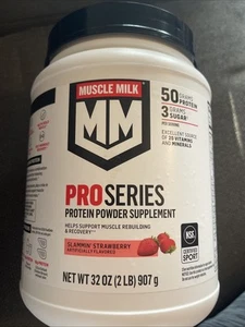 Muscle Milk Pro Series Protein Powder, Strawberry, 2 Pounds (EXP: Sep, 25) - Picture 1 of 4