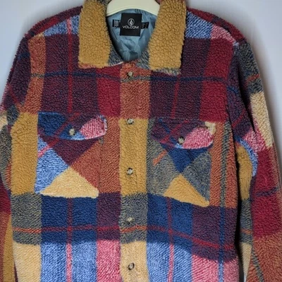 Volcom Women's Silent Sherpa Plaid Jacquard Jacket - Sold Out - Image 1 of 4