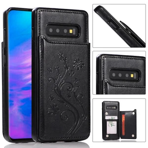 Case Cover For Samsung Galaxy S10 S9 S8 Plus S7 Magnetic Leather Wallet Phone - Picture 1 of 78