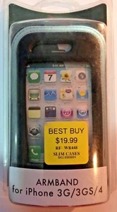 Vintage Apple Rocketfish Black Gray Armband Case Cover For Iphone 3G 3GS 4G - Zdjęcie 1 z 5