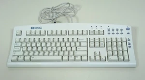 Vintage HP Mechanical Keyboard SK-2501K C4734-60301 GYUR38SK PS/2 - Tested - Picture 1 of 9