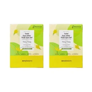 AVRYBEAUTY Total Gel-Ohh Pedicura Spa Set Paquete de 2, Aroma Ylang Ylang, 5 Pasos... - Imagen 1 de 7