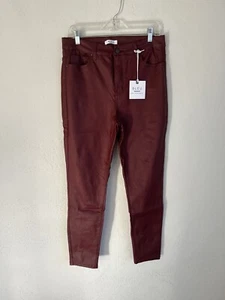 BLEU Denim Design Company Faux Leather Pant, Size 14 - Picture 1 of 7