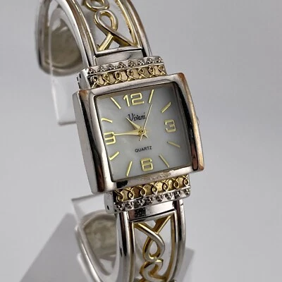 VIVANI Womens Watch 24mm Case Pearl Look Dial Two Tone Band Quartz Three Hands - Image 1 of 4