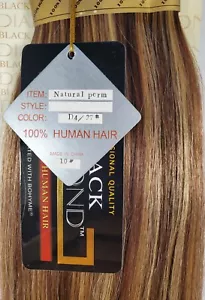 10 inch #4/27 BLACK DIAMOND 100 % Human Remi Weave Hair_NATURAL PERM # 4/27 - Picture 1 of 9
