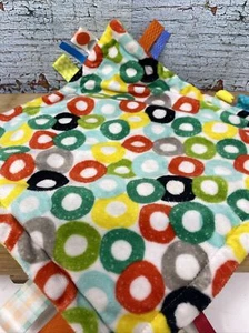 Little Taggies Baby Security Blanket Lovey Yellow Red Black Green Bright Starts - Picture 1 of 7