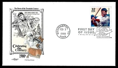 USA, SCOTT # 3182-N, ARTMASTER FDC COVER - BASEBALL FIRST WORLD SERIES YEAR 1998 - Image 1 of 2