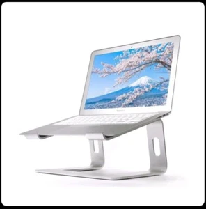 Ergonomic design aluminum laptop stand mount Riser Holder 10"~17" laptop Macbook - Picture 1 of 7