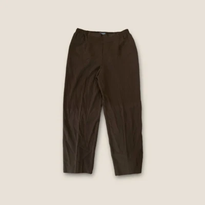 Koret Crinkle Trouser Pant High Rise Pull-On Tapered Brown 12P - Image 1 of 3