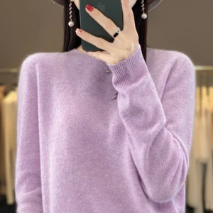 Spring Fall Winter Solid Multi Colors Seamless Soft Sweaters Womens Knitwear Sz - Picture 1 of 35