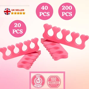 Finger Foam Spacers Toe Separators Pink Nails Polish Pedicure Manicure Art Pc - Picture 1 of 21
