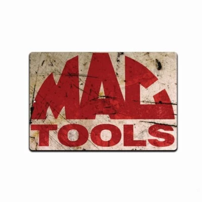 TIN SIGN Mac Tools Tin Aluminum Sign Auto Garage Shop Tool Box Decor 8 x 12 in - Image 1 of 4