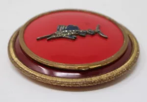 Vintage Powder/Rouge RED MARLIN/SWORDFISH Double Vanity Compact RARE - Picture 1 of 7