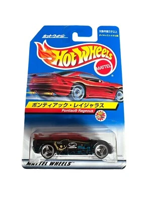 Hot Wheels 1999 Japanese Card Red Pontiac Rageous #675 Black Roof - New - Image 1 of 2