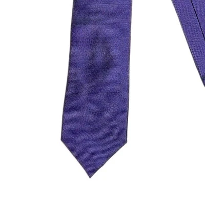 Ben Sherman Silk Tie Men’s 62” Purple Single Green Stripe Designer Skinny New - Image 1 of 4
