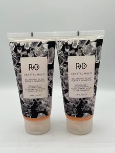 2 R+Co Crystal Halo Balancing Scalp Scrub + Shampoo 3oz / 89ml FAST SHIP Hair - Picture 1 of 3