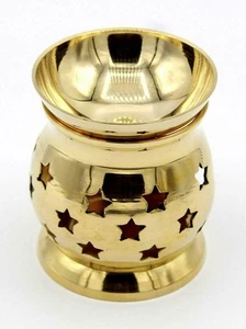 4" Beautiful Brass Oil Diffuser Brass Tealight Metal Brass Aroma Lamp Oil Burner - Picture 1 of 3