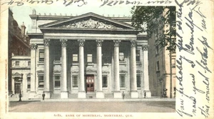 Bank of Montreal Quebec 1904 UDB Postcard - Picture 1 of 2
