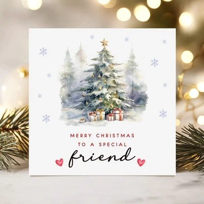 LITTLEGREETS Christmas Card for Friend – Merry Christmas Xmas Card for Special Friend