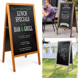 Magnetic Pavement Chalkboard Sign Extra Large Sandwich Blackboard Easel Wedding - Picture 1 of 28