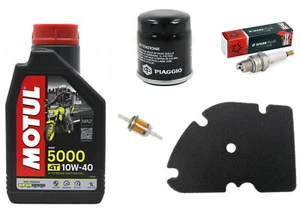 TAGLIANDO VESPA GTS 200/300 MOTUL 5000 10W40 FILTRO ARIA OLIO BENZINA CANDELA - Foto 1 di 8