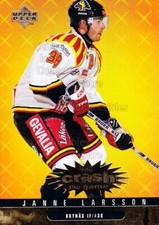 1997-98 Swedish Collectors Choice Crash the Game Gold #19 Jan Larsson