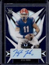 2021 Leaf Valiant Kyle Trask Navy Blue XRC Rookie RC Auto Autograph #/35