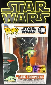 POP CAVE 2024 Star Wars: Dark Trooper w/Grogu GITD Ent Earth Exclusive FREE FEDX - Picture 1 of 13