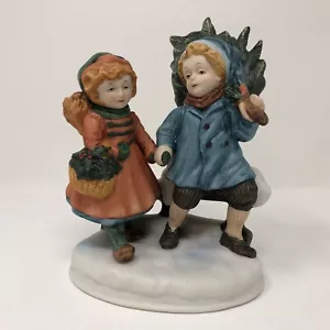 Avon 1981 First Edition Christmas Memories Figurine Sharing the Spirit Porcelain - Picture 1 of 6