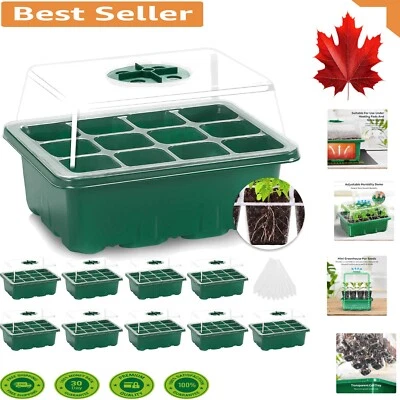 Premium Seed Starter Kit with Adjustable Vents and Drainage Holes - Set of 10 - Image 1 of 4