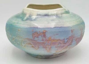 Stupendo vaso ceramica Raku modernista astratto Tony Evans #98 firmato anni 80 - Foto 1 di 8
