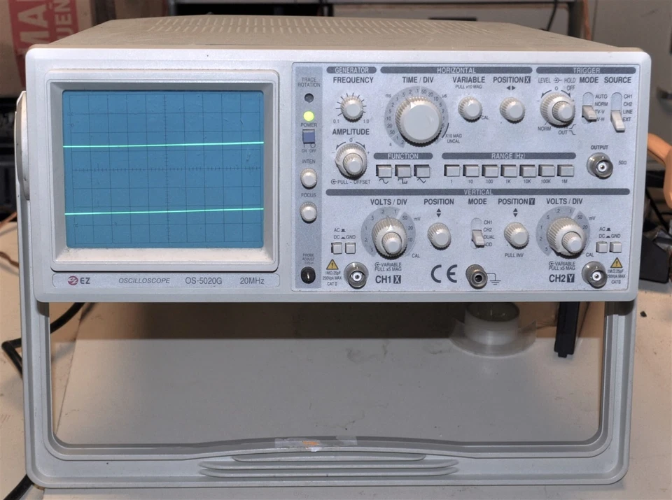 EZ DIGITAL CO. MODEL OS-5020G OSCILLOSCOPE 20 MHz GOOD INDUSTRIAL SURPLUS - Image 1 of 4