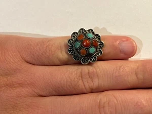 Bijoux Bague ancienne en argent avec Pierre taille 52 (L45) - Picture 1 of 7