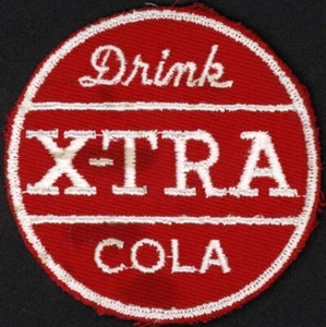 Vintage uniform patch DRINK X-TRA COLA round shaped unused new old stock exc+ - Picture 1 of 3