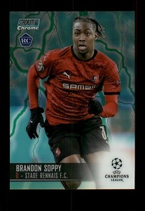 2020-21 STADIUM CLUB CHROME BRANDON SOPPY RC AQUA/GREEN ELECTRIC REFRACTOR /150