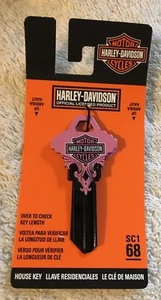 HARLEY-DAVIDSON BAR & SHIELD PINK TRIBAL KEY BLANK-SC1-68-FOR SCHLAGE LOCKS - Picture 1 of 1