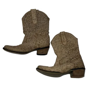 Roper Leopard Cowboy Youth Girls Brown Casual Boots 09-018-0923-0055 Size 12 - Picture 1 of 9