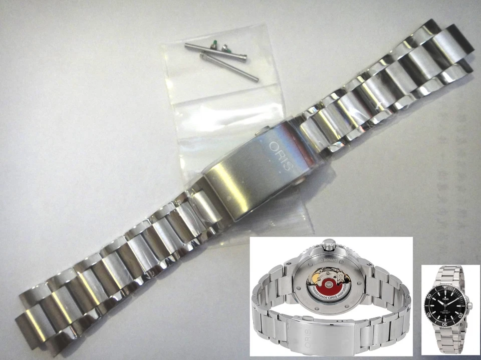 Oris Aquis Diver St Steel Band Strap Bracelet 07 8 24 05peb Fits Ø43.5