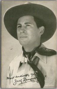 Vintage 1940s JACK RANDALL Mutoscope Arcade Card Cowboy / Western Movie Actor