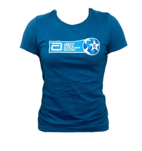 T-Shirt Abbott World Marathon Majors 6 Sterne Grafik Damen 2XL blaugrün - Bild 1 von 2