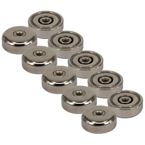 10 x Neodym Topfmagnet mit Gewinde 20mm M4 Innengewinde 12Kg Stark Flachgreifer - Bild 1 von 6
